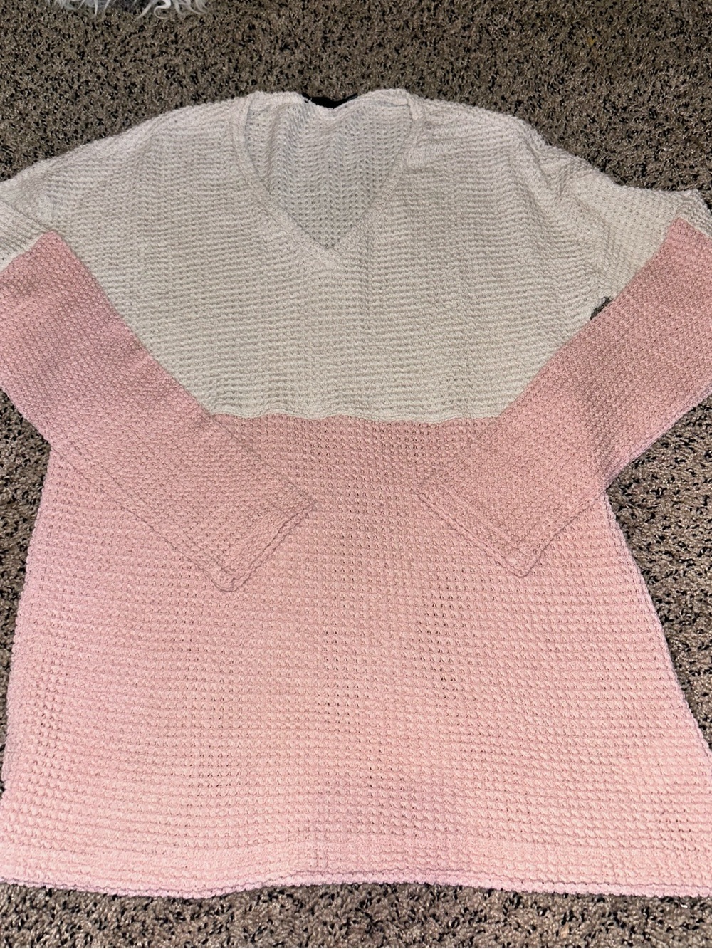 Doe & Rae Long Sleeve Waffle Knit Top,, Size S NWOT